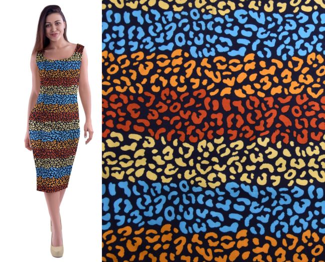 Viscose with a print of colorful abstract patterns 206794.0007