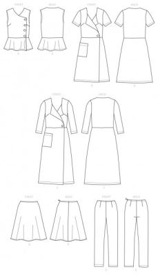 Butterick cut for women's clothing in size 40-48 B6670-E5 (1)
