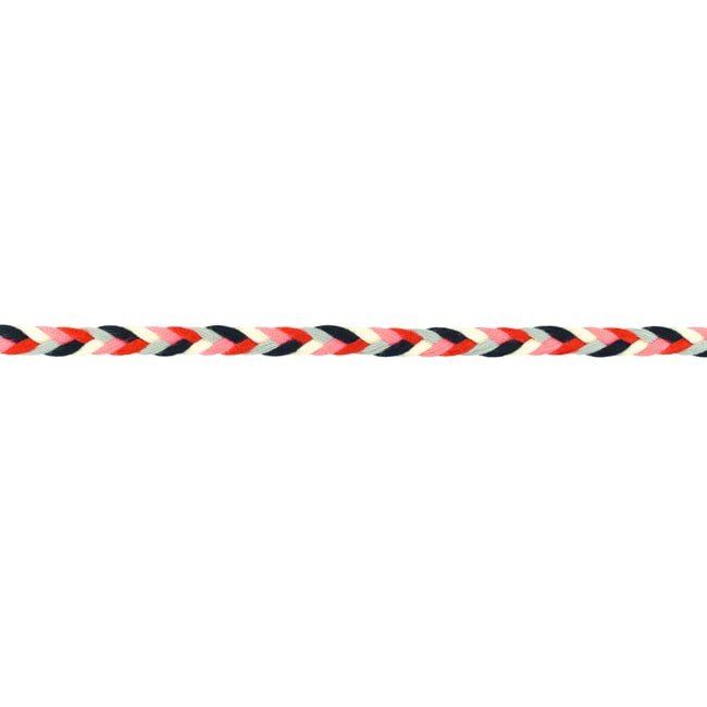 Decorative string braided from luminous colors 31695