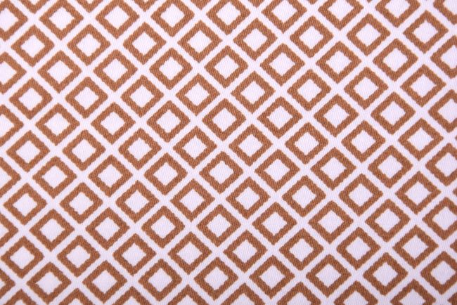 Shirt fabric with golden geometric pattern 100661/209