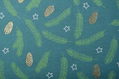 Christmas cotton knit in green color KC2100-025