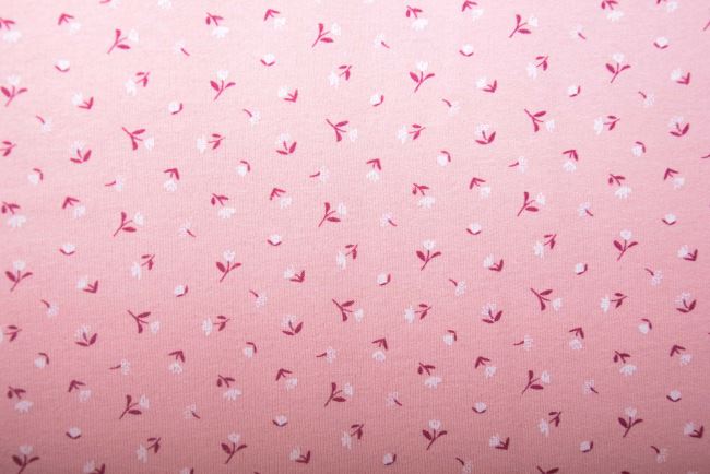 1 m combed tracksuit in pink with flower print DS-KUP142