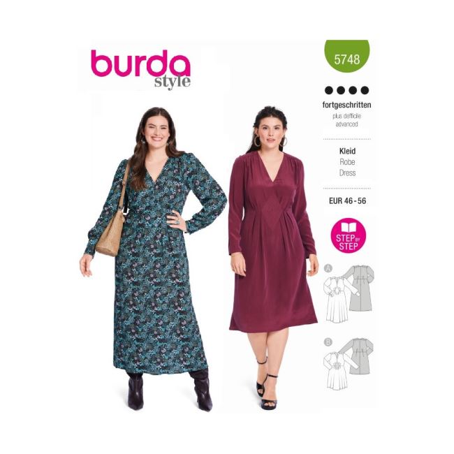 Cut for women's loose dress in size 46-56 5748