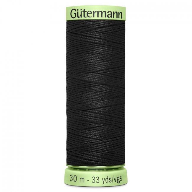 Gütermann extra strong sewing thread in black color J-000