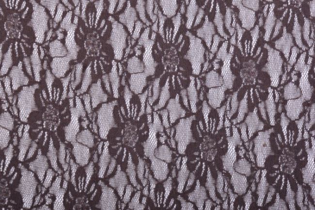 Lace in brown color with flowers 10014/058