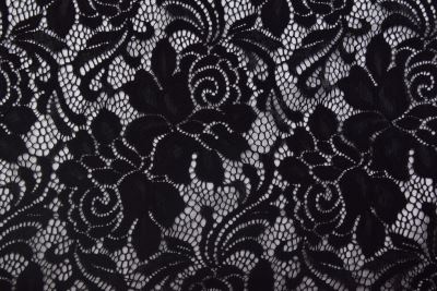 Lace in black with flower motif CCHB-738/8 (2)