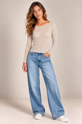 Cashmere long sleeve T-shirt in beige color ITA-TR05 Cashmere long sleeve T-shirt in beige color ITA-TR05