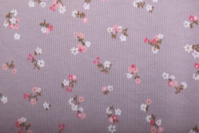 1 m French Terry tracksuit in beige with flower print DS-KUP135