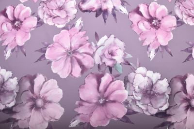 Barbie costume fabric in light brown with digital flower print SMT-AM8056C2 (1)