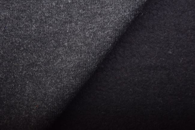 Wool knit in dark grey melange DS-NS085