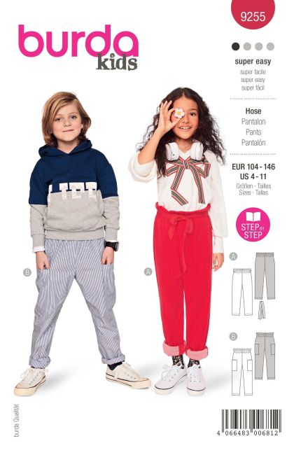 Cut for children's trousers in size 104-146 9255