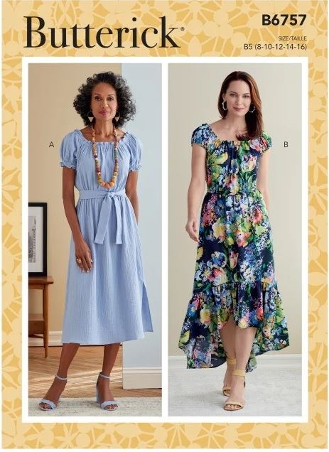 Butterick cut for dresses in sizes 42-50 B6757-F5