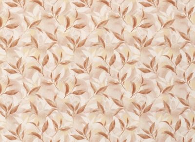 Decorative fabric in cream color with digital leaf print 01662/011 (1)