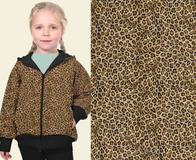 Softshell with digital print of leopard animal motif 20420/053