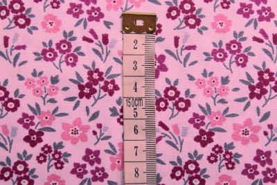 Poplin in pink color with flower print 19407/011 (1)
