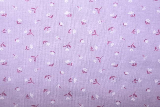 1 m combed tracksuit in purple with flower print DS-KUP143