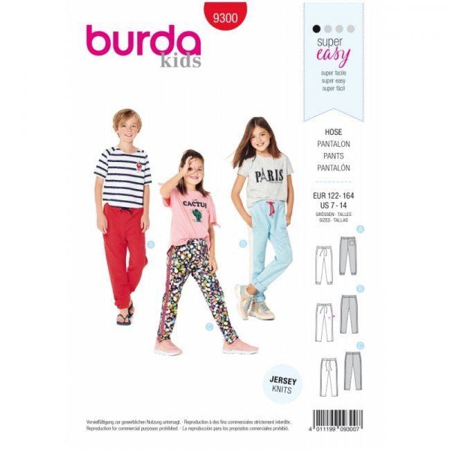 Cut for children's trousers 9300