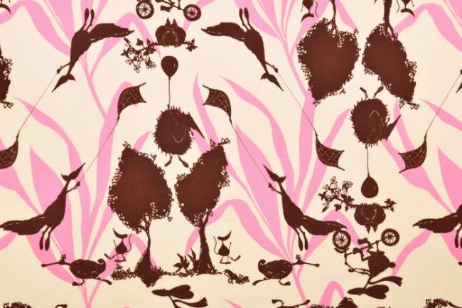 American animal print patchwork cotton TG82-Pink