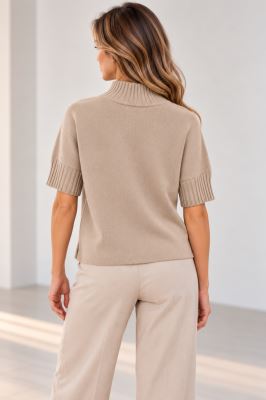 Turtleneck sweater in beige color ITA-SV13 (1)
