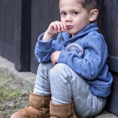 Warm children's sweatshirt with a hood. Warm children's sweatshirt with a hood.