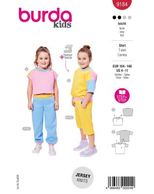 Cut for children's T-shirts in sizes 104-146 9184