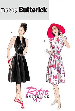 Butterick fit for retro dress in size 40-46 B5209-EE