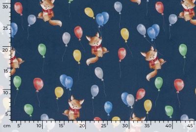 Softshell in blue color with digital fox print with balloons 20400/008 (3)