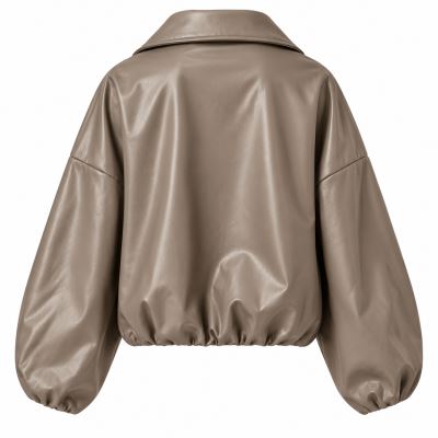 Leather jacket in dark beige color ITA-BU02 (2)
