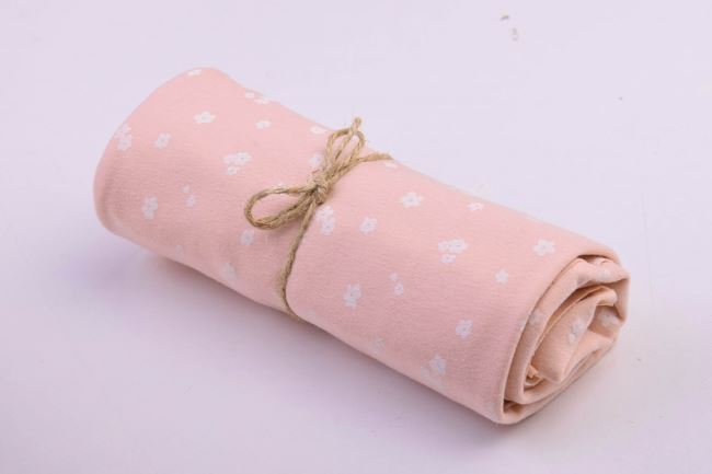 Roll of cotton knit in body color with flower print RO18486/111
