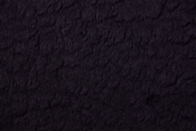 Fur with hair in black color NF007