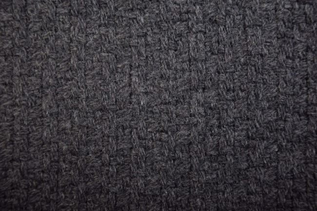 Wool knit fabric in dark gray color NS1012