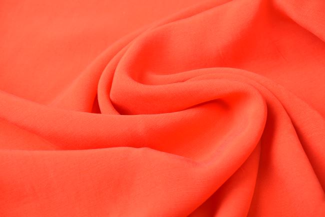 Cupro with viscose admixture in orange color Q1143