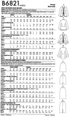 Butterick fit for skirt and jacket in size 34-42 B6821-B5 (1)
