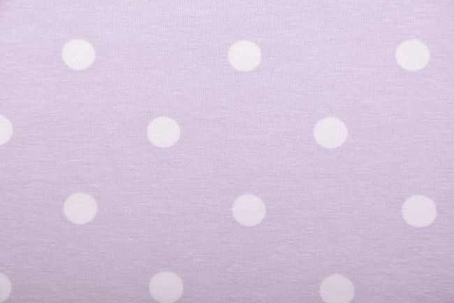 Cotton knit in gray with polka dot print 11810/061