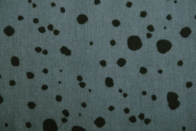 Double gauze in green with polka dots print 181527