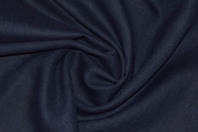 Washed linen in dark blue color 0872/600