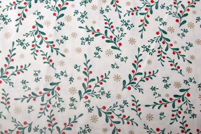 Christmas cotton fabric in cream color with thematic print 60681/051