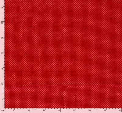 Christmas cotton fabric in red with a print of small golden dots 60893/055 (3)