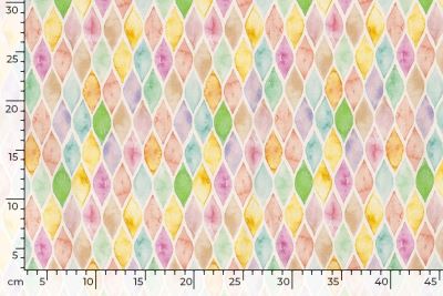 Decorative fabric in cream color with digital print of geometric shapes 01653/050 (3)