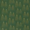 Christmas cotton fabric in green with a print of golden trees 20705/025