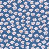 Cotton knit in blue with a shell print 19576/006
