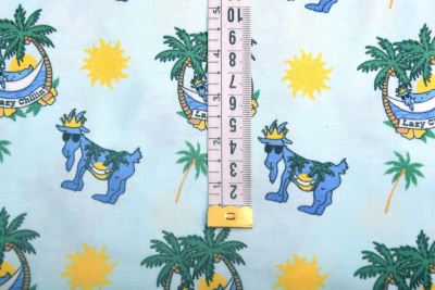 1 m viscose knit in menthol color with funny print DS-KUP64 (1)