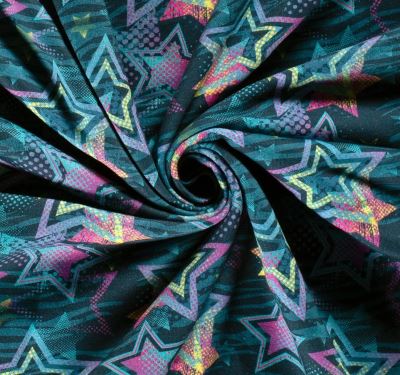 Combed tracksuit in kerosene color with digital star print 20525/024 (4)