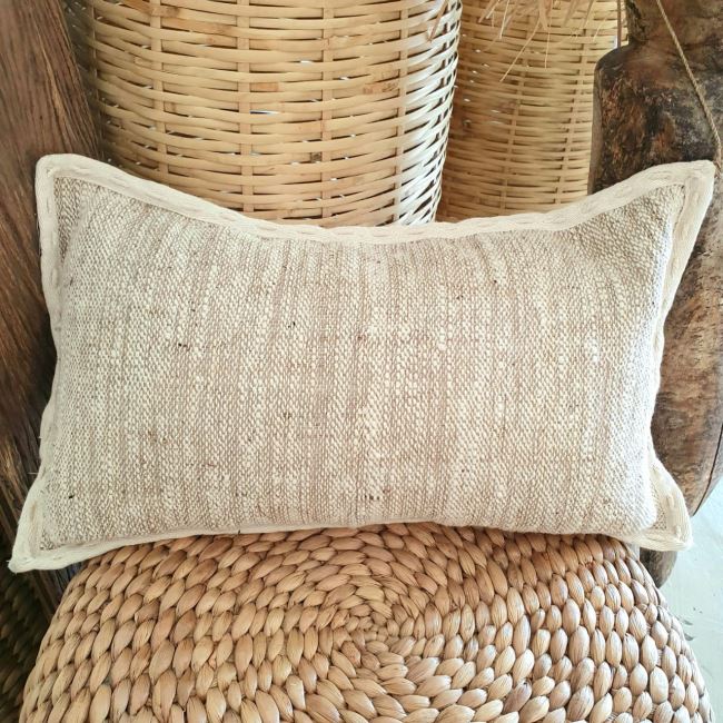 Cushion cover from Bali in beige color, size 50x30 cm BALI06