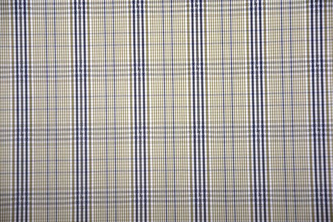 Cotton fabric with green check pattern TI679