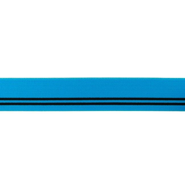 30mm wide clothesline in turquoise with black stripe 453R-32186