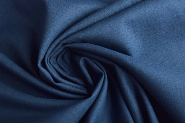Viscose fabric with admixture of linen in blue color 13559/006