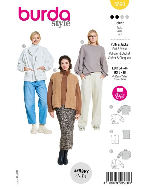 Pattern for women's jacket and vest size 34-44 5590