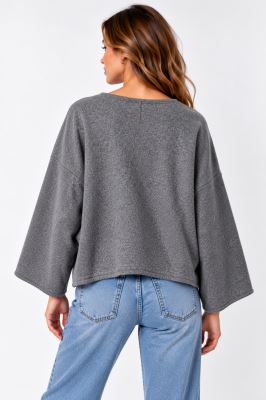 Sweater in gray with batwing sleeves ITA-SV03 (1)