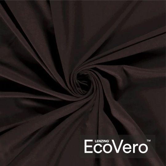 Eco Vero viscose knit in dark brown color 18500/058